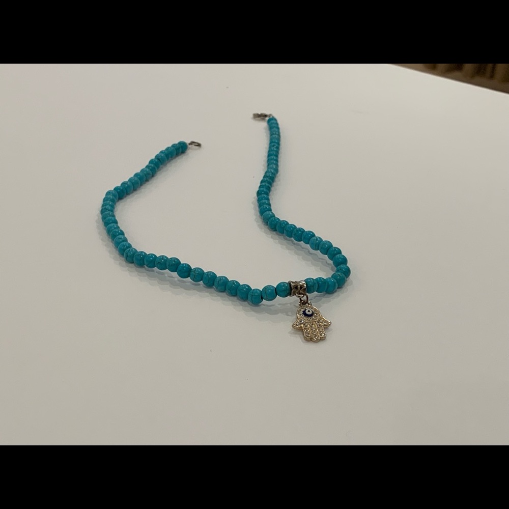 Turquoise “evil eye” Necklace